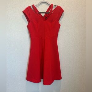 Adrianna Papell Vibrant Red Mini Dress